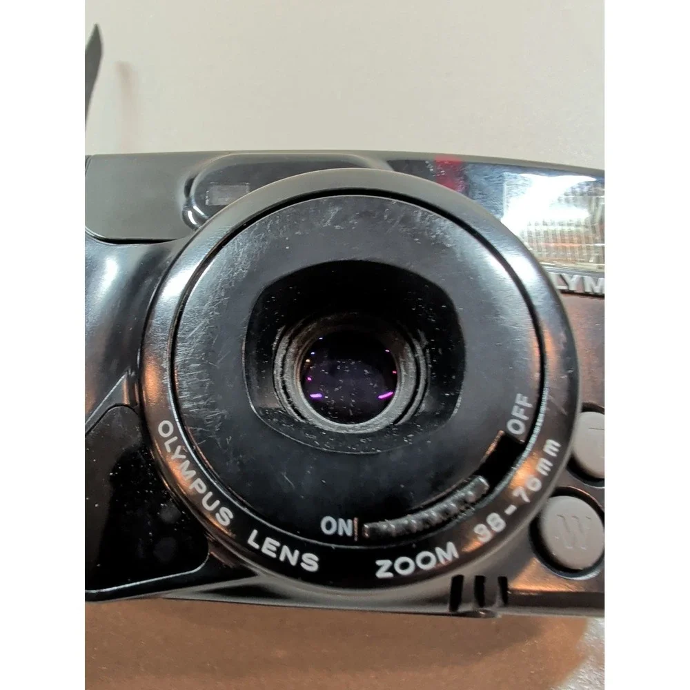 Olympus Infinity Zoom 210 Quartzdate 35mm Film Camera 38-76mm Lens Black AF
